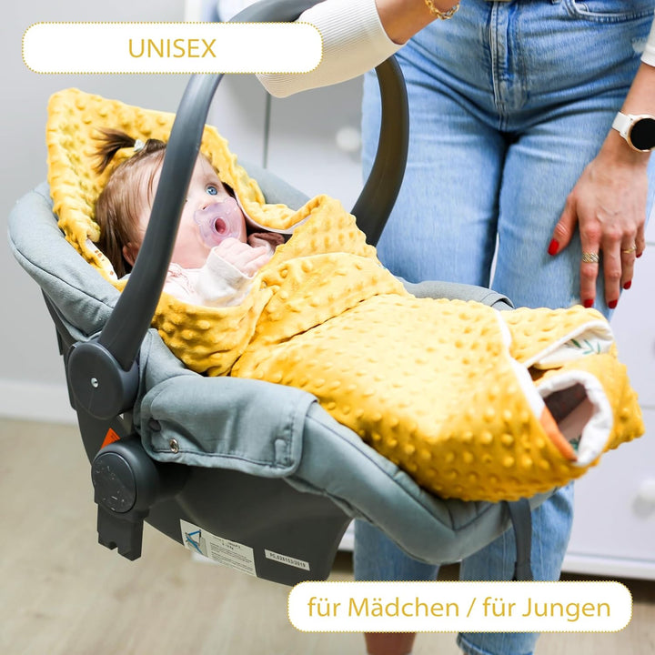 Einschlagdecke Babyschale Decke Kinderwagen 90 x 90 cm - universal Baby Babydecke für Buggy Autositz