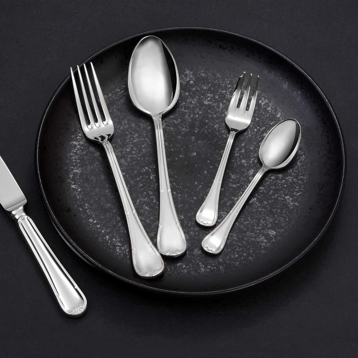 GRÄWE Besteck-Set Bayreuth, 10-teilig, 2 Personen, silber, 18/10 Edelstahl, poliert, schweres Qualit
