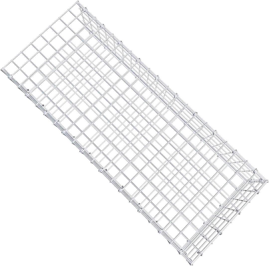 GABIONA Anbau-Gabione Typ2 eckig, Maschenweite 5 x 5 cm, Tiefe 40 cm, Gabione 100 x 20 x 40 cm (L x