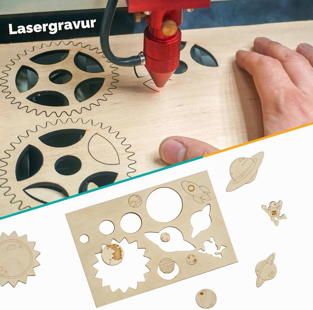 SWAWIS 10 Stück A4 Sperrholzplatte 3mm, Sperrholz Lindenholz 300 * 210mm, Bastelholz-Platten, Holz P