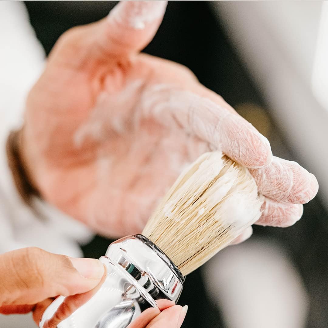 Proraso (Grüne Linie) - Rasierpinsel, Naturborste und verchromter Kunststoffgriff, 1 Stück (4er Pack