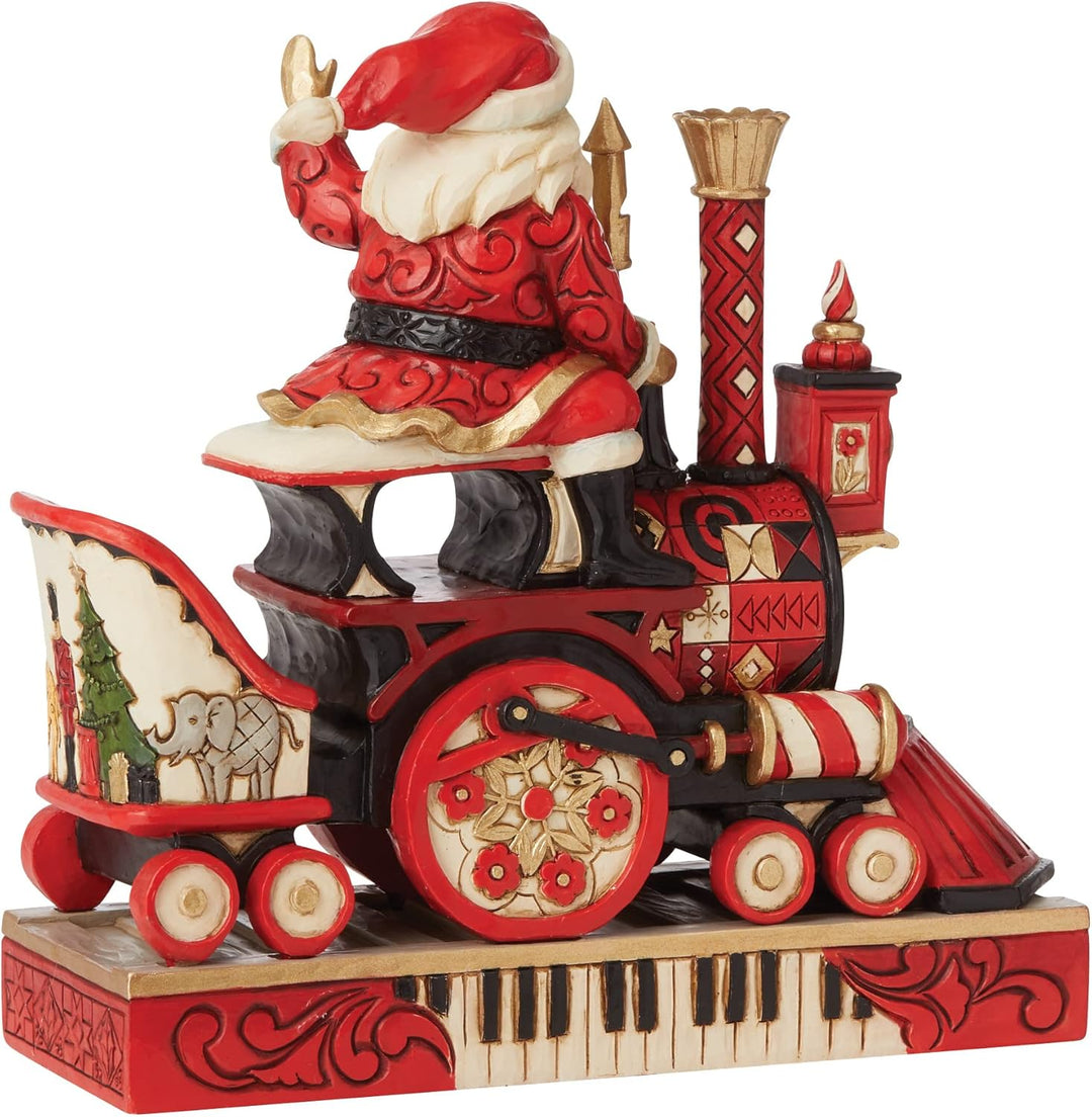 Enesco FAO Schwarz by Jim Shore Weihnachtsmann reitet FAO Schwarz Zug-Figur