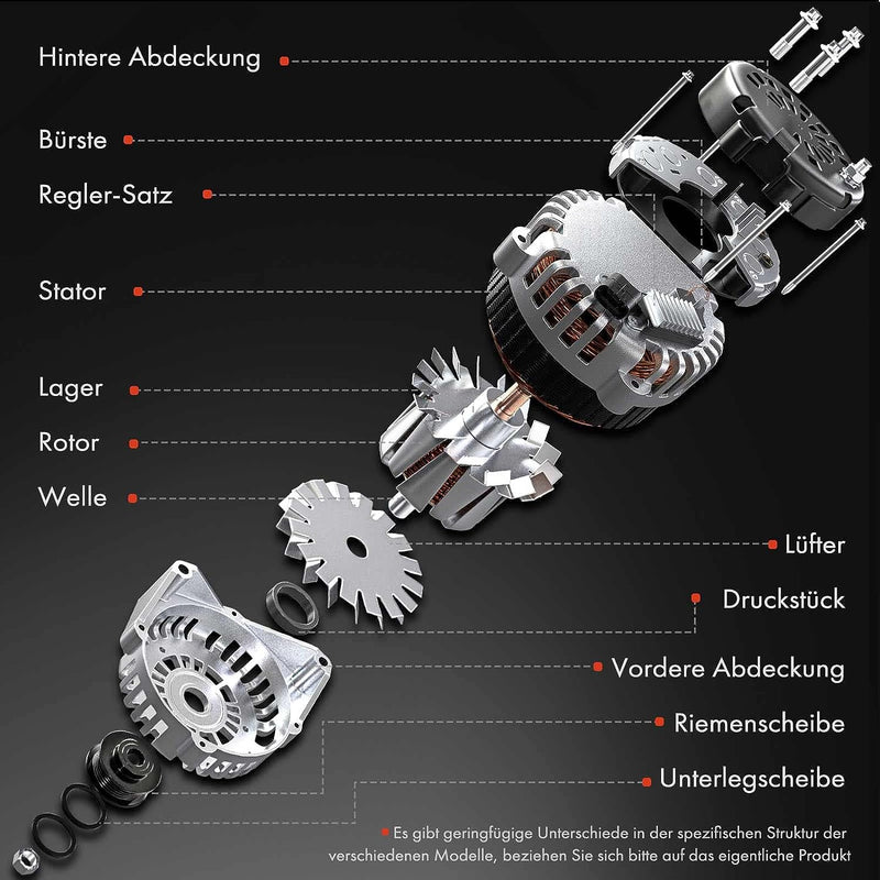 Frankberg Lichtmaschine Generator 90A Kompatibel mit A.l.h.a.m.b.r.a 7V8 7V9 2.0L 1996-1999 Arosa 6H