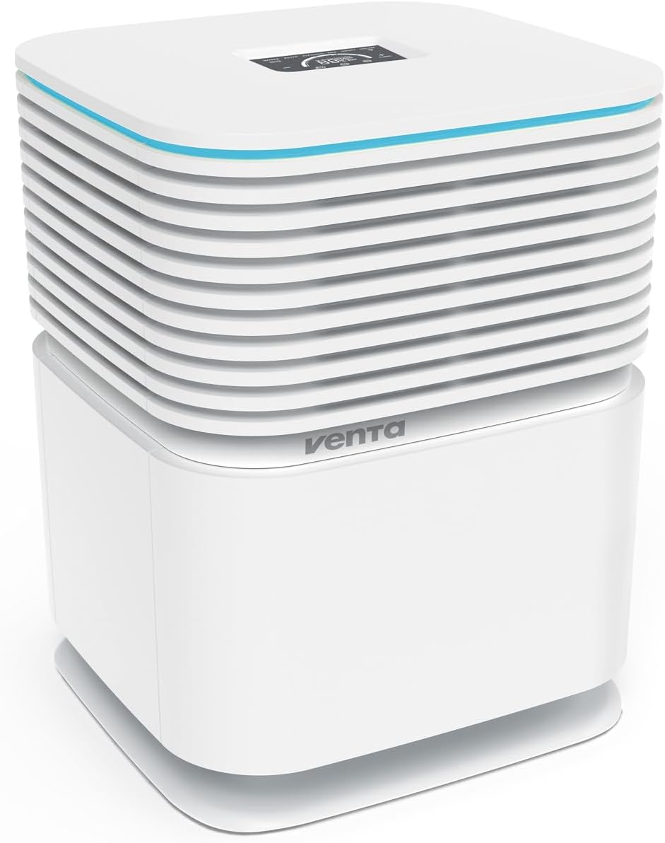 Venta Luftbefeuchter AH730, leise 24 dB(A), energieeffizient 5 Watt, hygienische Kaltverdunstung ohn