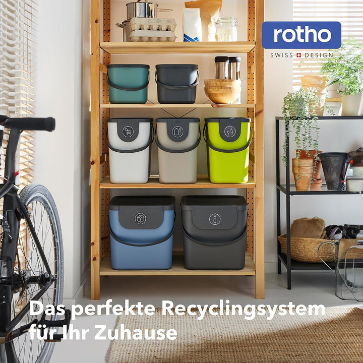 ROTHO Recycling-Müllsystem "Albula" 25 l grün lime grün, Grün