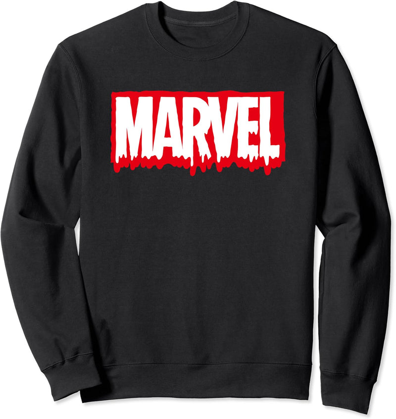 Marvel Logo Melting Letters Halloween Sweatshirt
