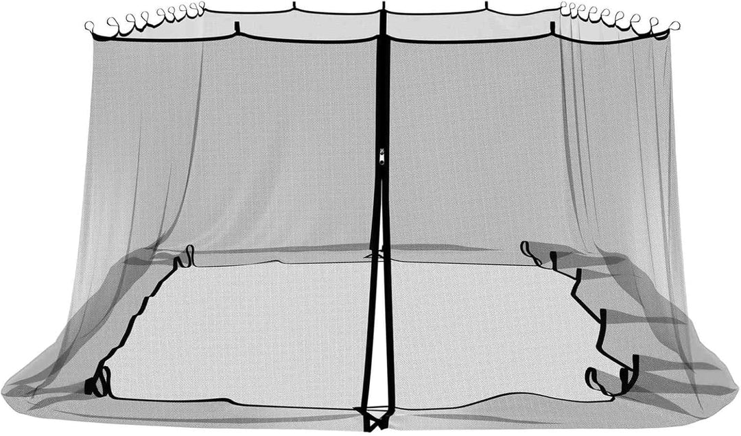 Gecheer Moskitonetz für Pavillon, 220 Mesh Polyester, Reissverschluss, Klettband, 6x3x2 m, für Garte