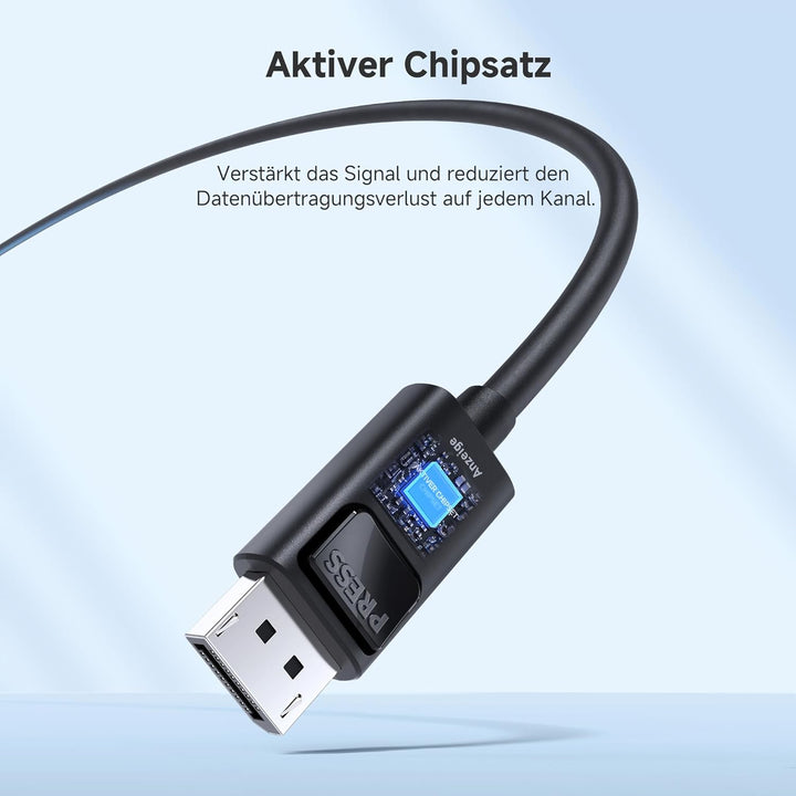 Cable Matters unidirektionales aktives DisplayPort Kabel 1.4-7,5m (DisplayPort 1.4 Kabel, DP Kabel)