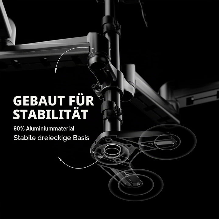 HUANUO Monitor Halterung 3 Monitore für 17-32 Zoll Bildschirme, Bildschirmhalterung 3 Monitore Höhen