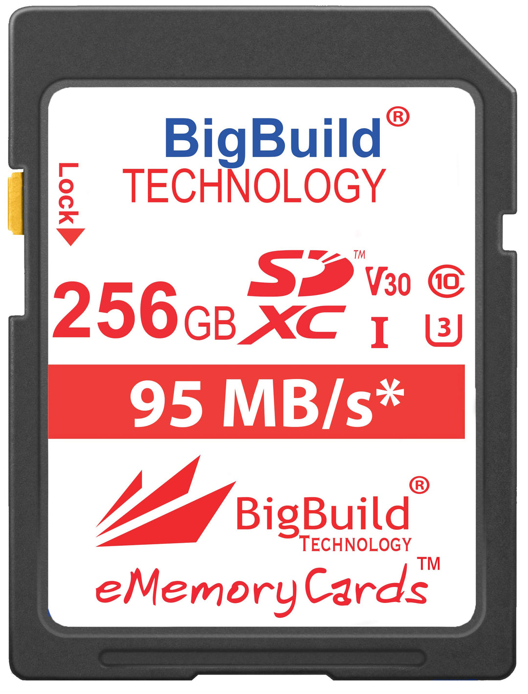 BigBuild Technology 256GB UHS-I U3 95MB/s Speicherkarte für Canon EOS 1200D, 1300D, 2000D, 200D, 400