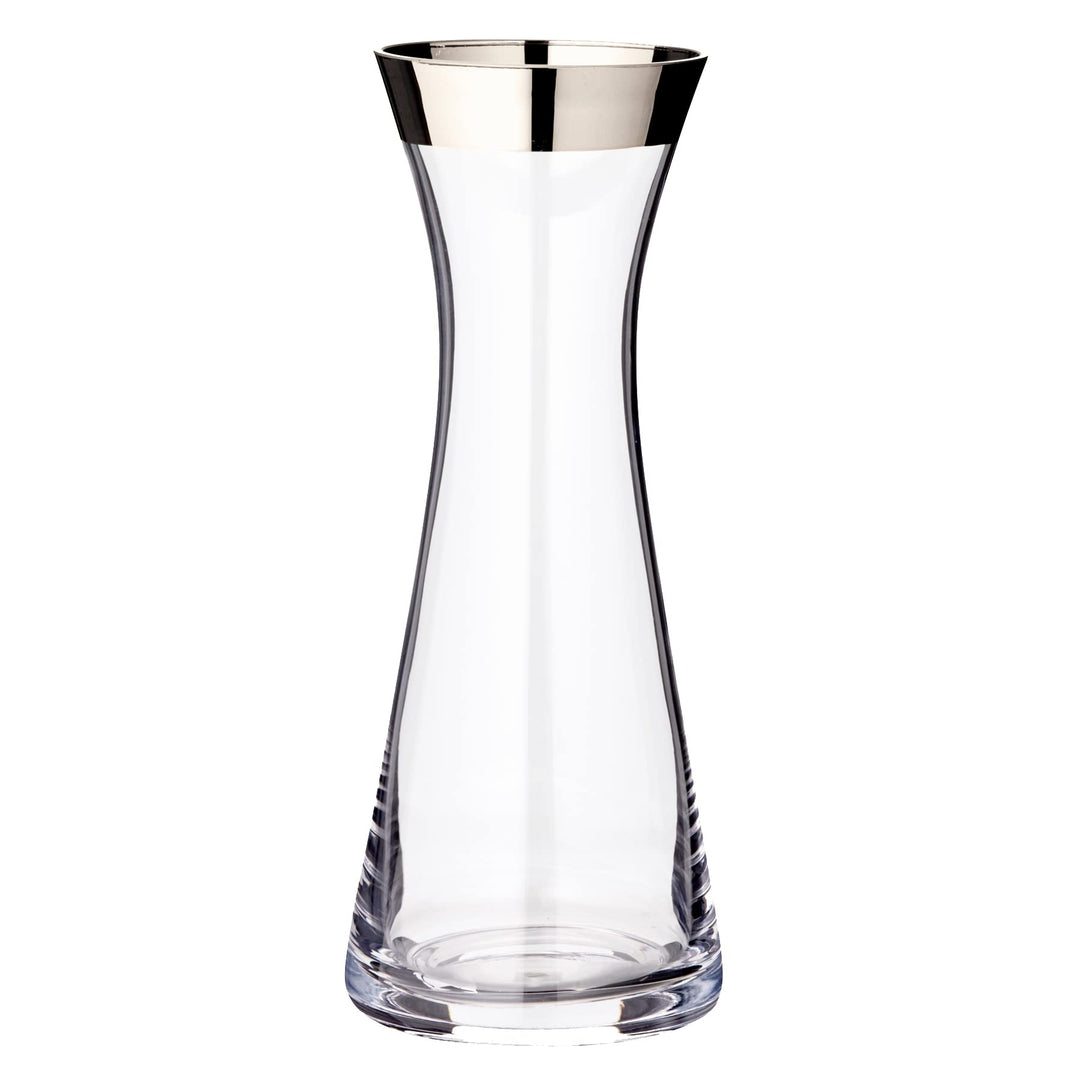 EDZARD Karaffe Hendrik, mundgeblasenes Kristallglas mit Platinrand, Wasserkaraffe aus Glas, Höhe 27