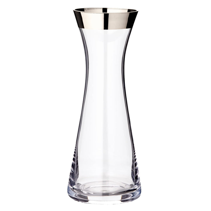EDZARD Karaffe Hendrik, mundgeblasenes Kristallglas mit Platinrand, Wasserkaraffe aus Glas, Höhe 27