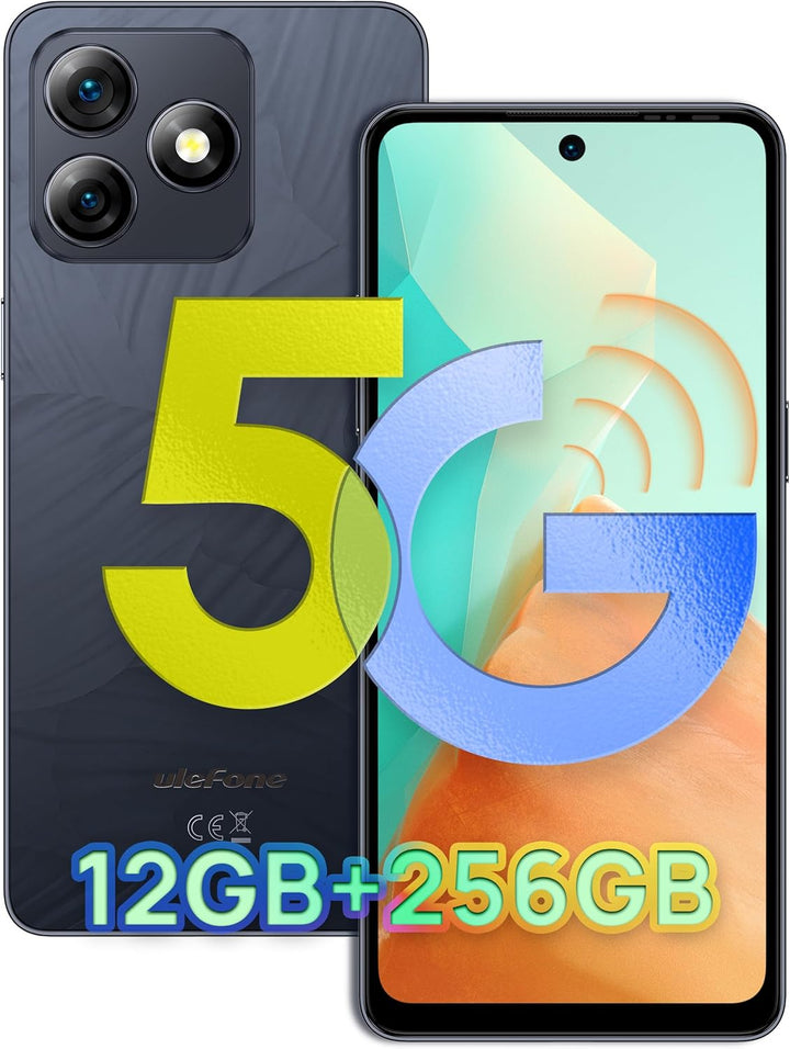 Ulefone Note 18 Ultra 5G Smartphone, 12GB+256GB/SD-2TB Handy Ohne Vertrag 50MP+50MP+32MP Kamera 6,78