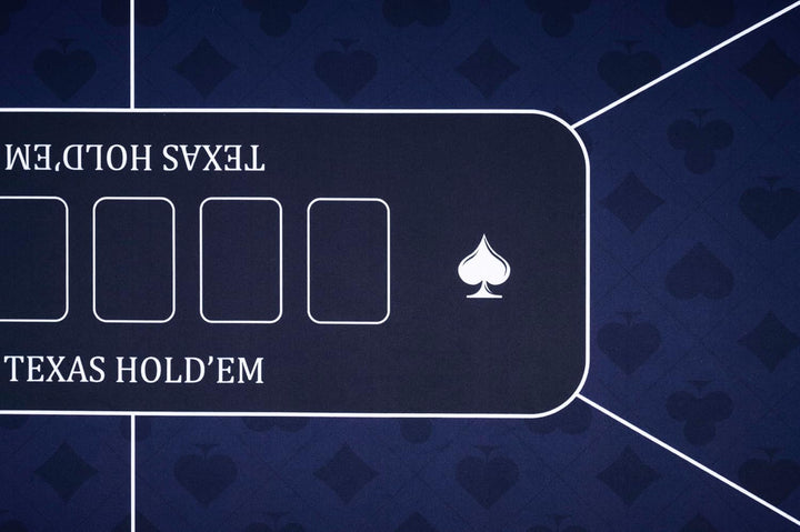 Engelhart - 320993 – Pokermatte blau – rutschfeste Spielfläche 120 cm x 60 cm – Dicke: 3 mm – Bedruc