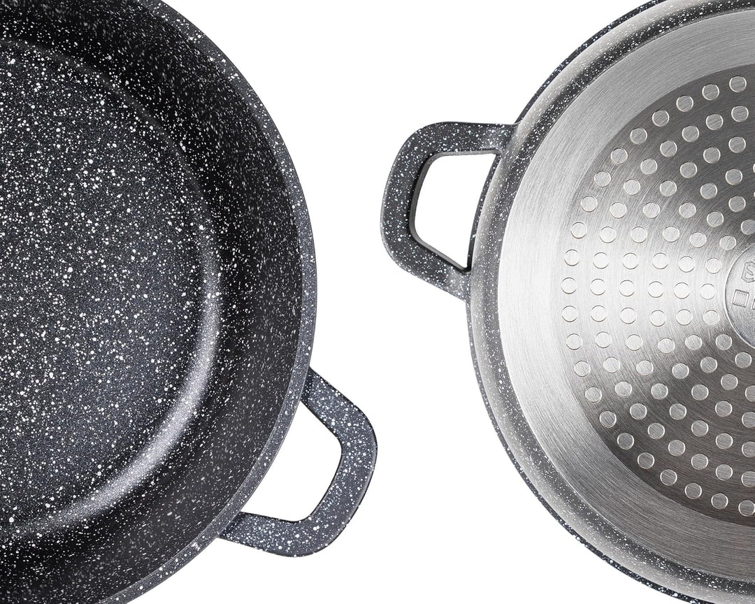 EliteHoff Induktion Topfset mit Stieltopf, 9-tlg Kochgeschirr-Set 16/16/20/24 cm, Kochtopf mit Decke