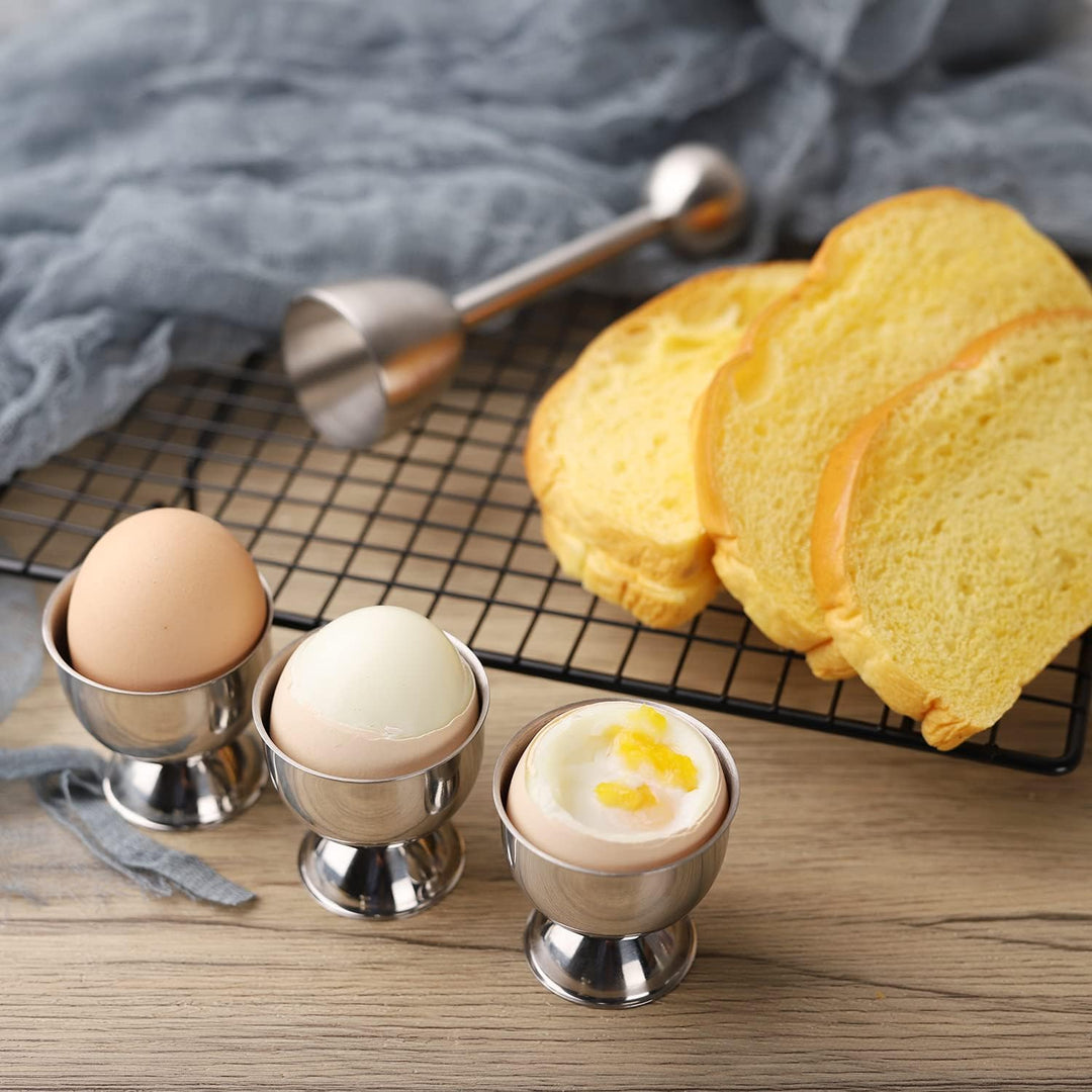 Eierknacker Topper Set mit 13 Eierbechern für weich gekochte Eier Werkzeugset beinhaltet 1 Eieraufsa