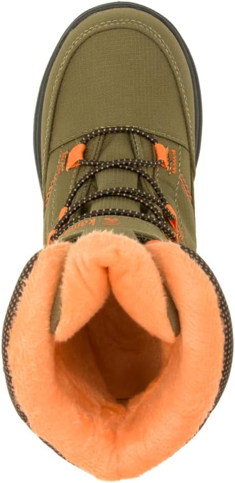 Kamik Stance2 Unisex Kinder Schneestiefel 22 EU Olive Orange, 22 EU Olive Orange