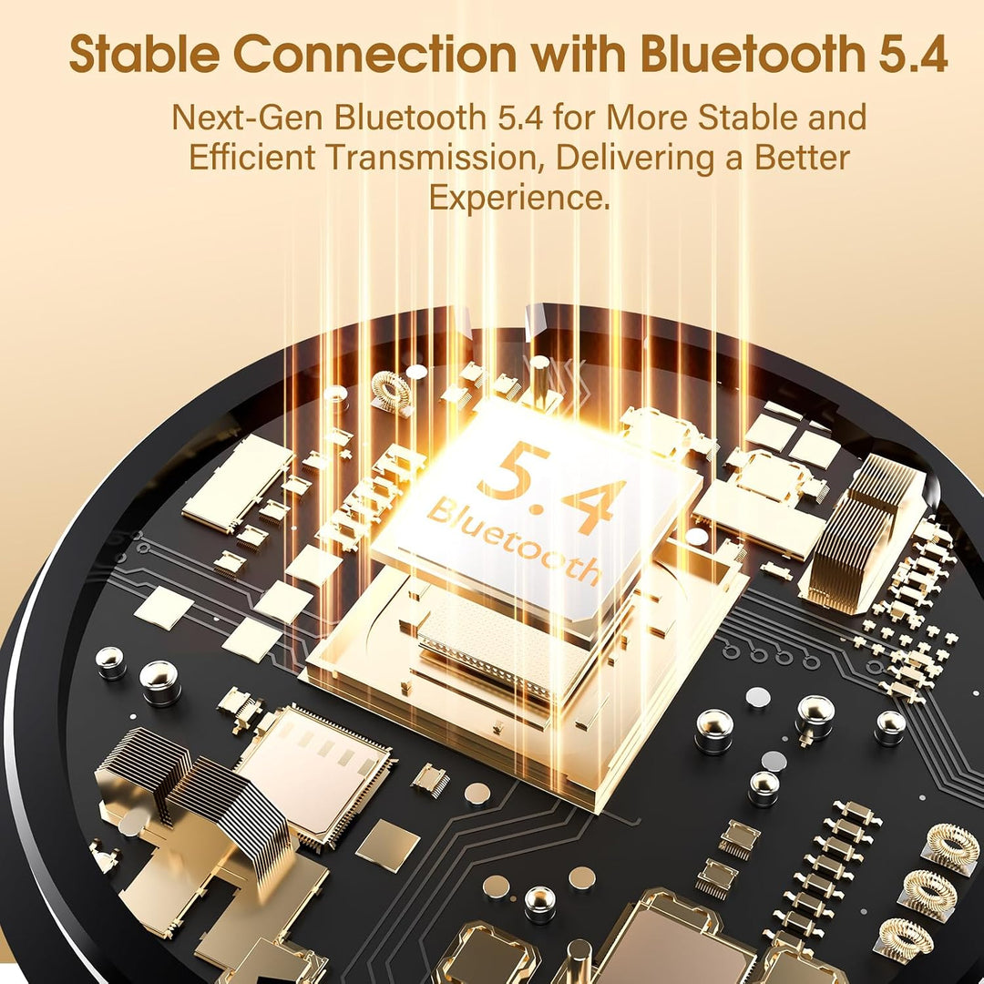 Jesebang Halb-Im-Ohr Kopfhörer Kabellos Bluetooth 5.4, Dunkelorange | Klarer Anrufton, sicherer Sitz