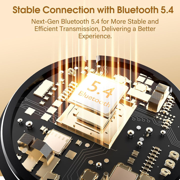 Jesebang Halb-Im-Ohr Kopfhörer Kabellos Bluetooth 5.4, Dunkelorange | Klarer Anrufton, sicherer Sitz