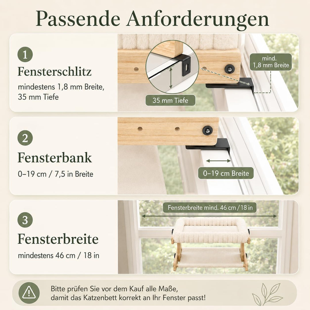Katzenliege Doppelstock Hängematte Heizkörper belastbar bis 35 kg | Fensterbank Katzenliege für Bett