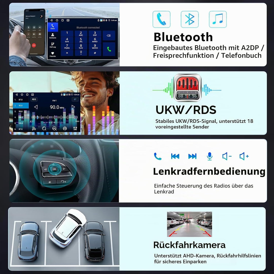 4GB+64GB Autoradio für VW Passat B6 T5 Golf 5 6 Polo 6R Tiguan T5 Jetta Seat Skoda mit Kabellosem Ca