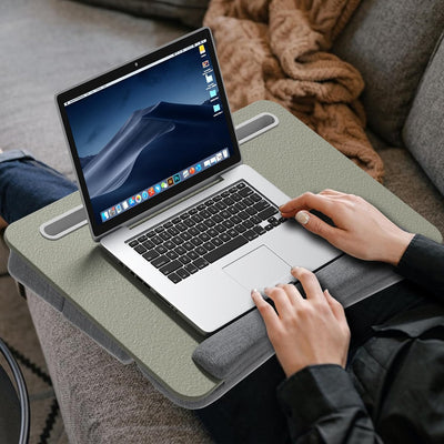 Laptopkissen, PUTORSEN Laptop Knietablett mit Ergonomische Handgelenkauflage, Grössere Laptop Kissen