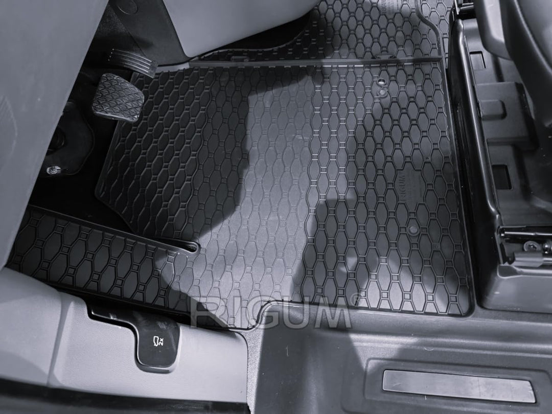 Gummifussmatten kompatibel mit Ford Tourneo Custom NXN 3 Sitzer | Baujahr ab 2024, hoher Rand, wasse