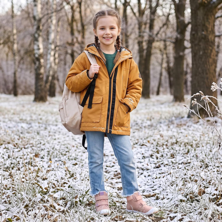 Mishansha Kinder Winterschuhe Gefüttert Winterstiefel für Jungen Mädchen Gr.24-38 30 EU Pink, 30 EU