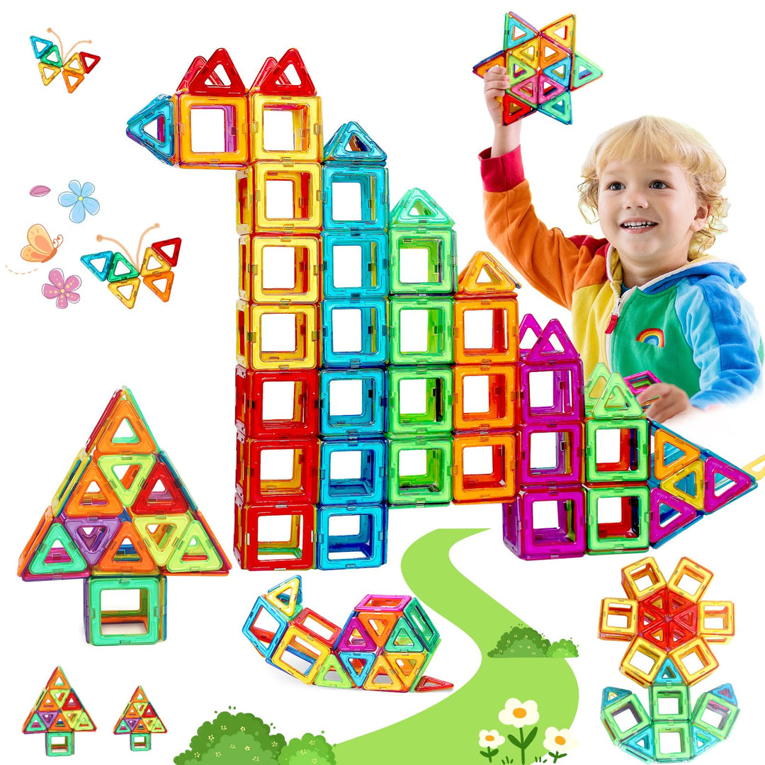 Magnetische Bausteine Spielzeug ab 3 Jahre alte Magnetspielzeug Magnete für Kinder Geschenk für Mädc