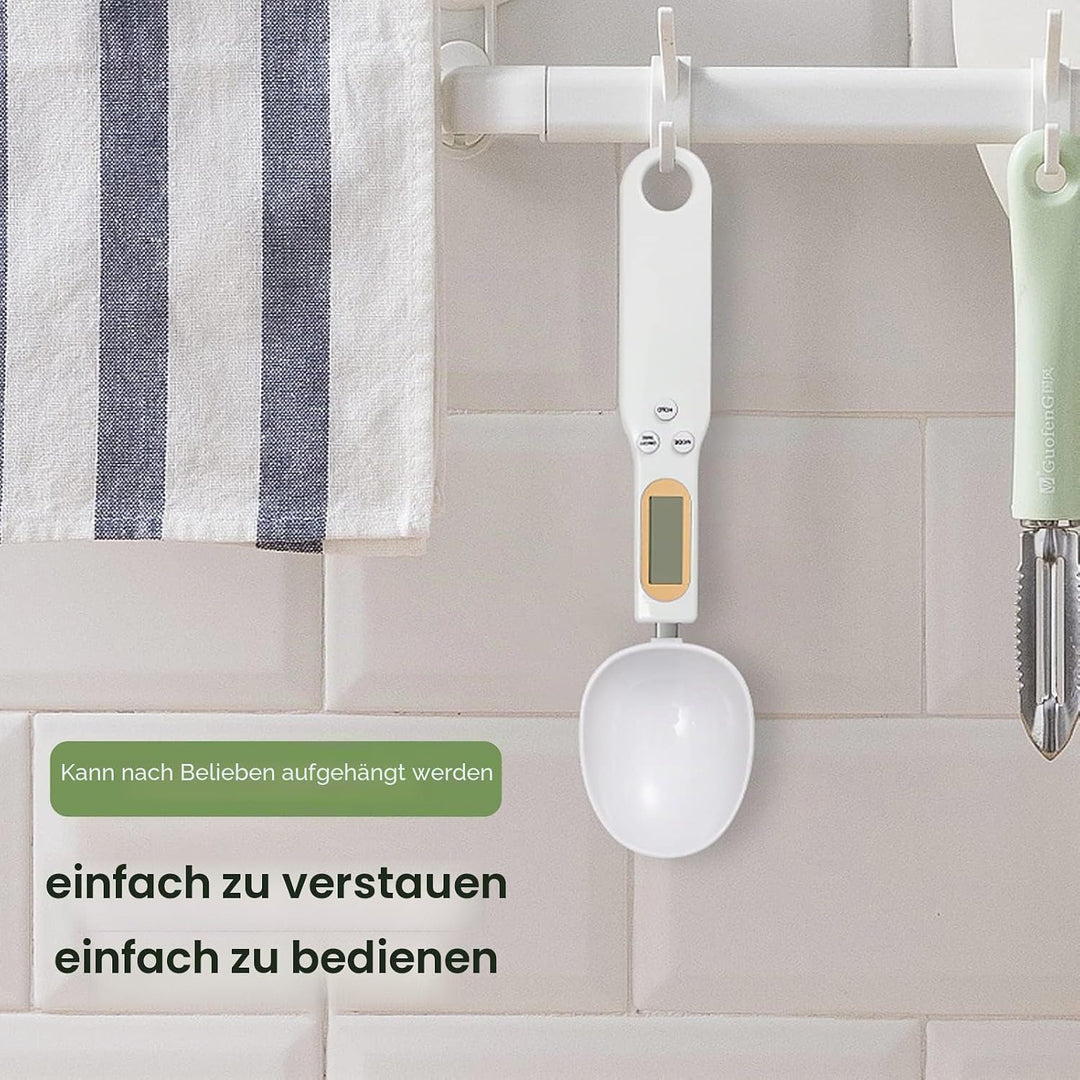Digitale Löffelwaage für Lebensmittel, 500 g/0,1 g | Digitaler Messlöffel, Elektronischer Wiegelöffe