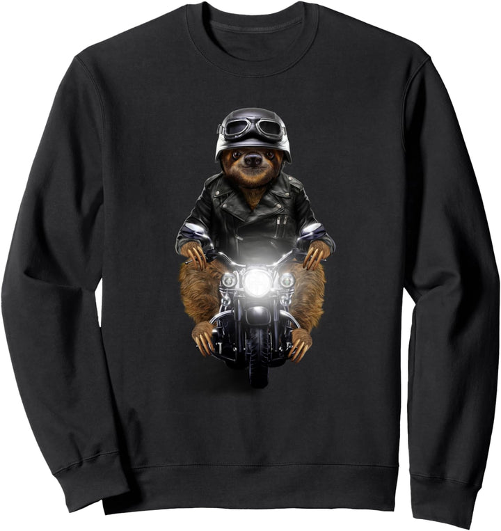 Faultier auf einem Motorrad Sweatshirt