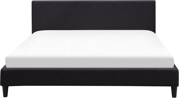 Abziehbarer Bezug für Bett FITOU Polsterbezug schwarz 180 x 200 cm