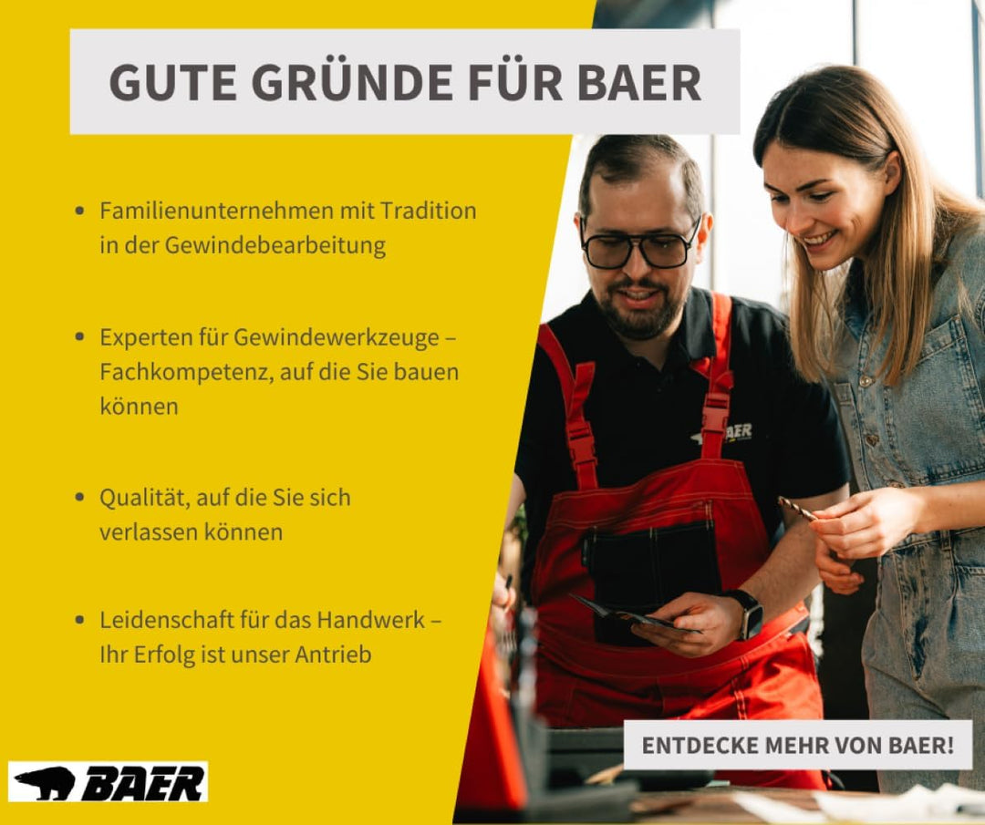 BAER GEWINDESCHNEIDER SET ULTRA HSS Handgewindebohrer - Schneideisen - Werkzeuge - Schneidpaste: M 3