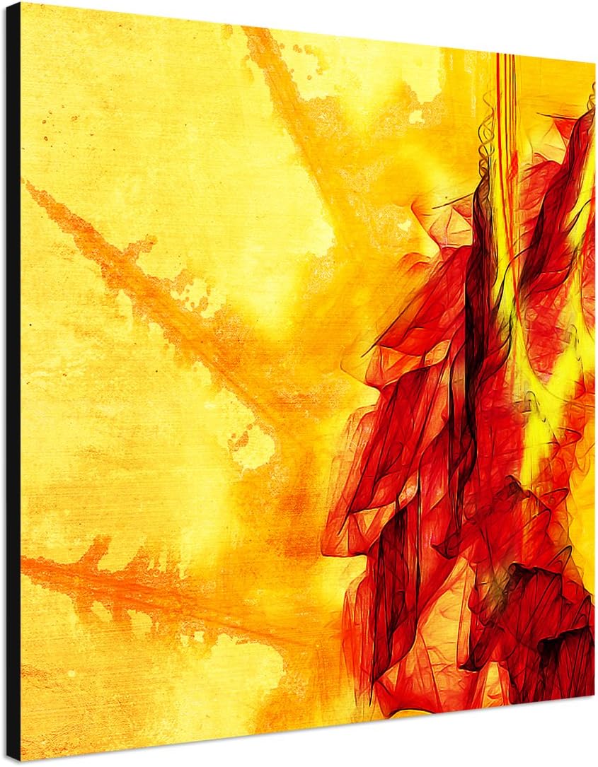 Paul Sinus Art Modernes Wandbild Abstrakt015_60x60cm Abstrakte Kunst Kunstdruck auf Leinwand Zeitlos