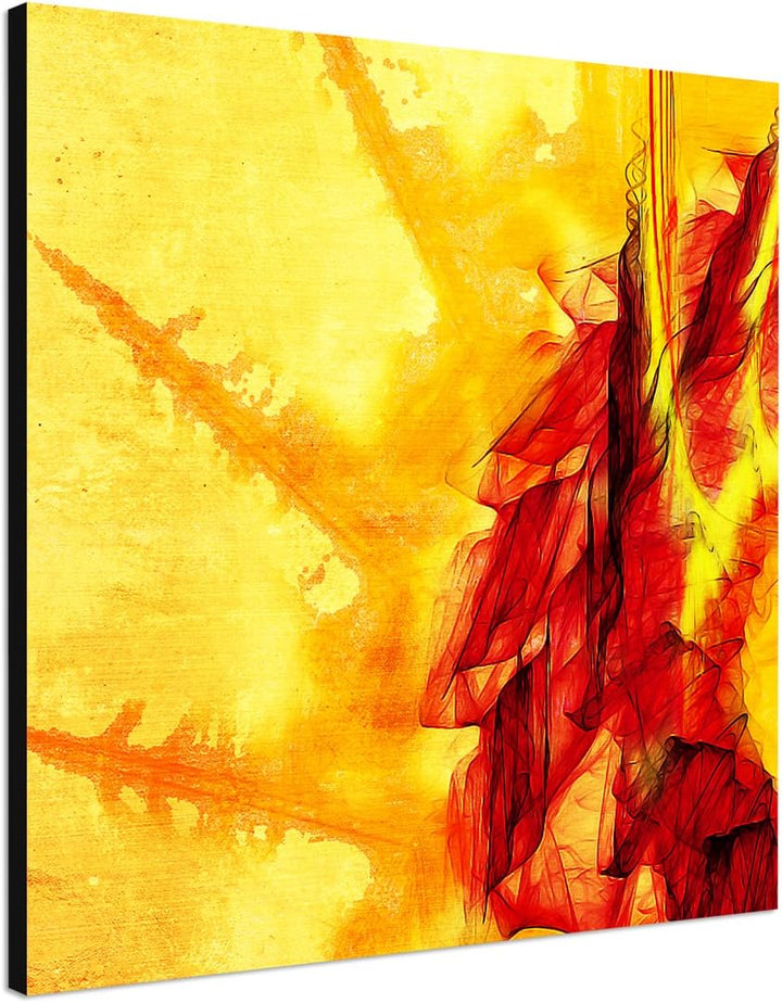 Paul Sinus Art Modernes Wandbild Abstrakt015_60x60cm Abstrakte Kunst Kunstdruck auf Leinwand Zeitlos
