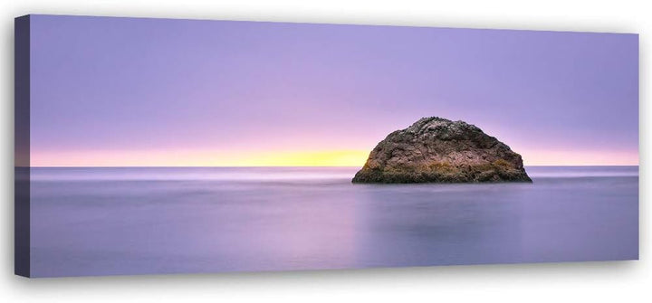 Feeby Frames Bilder Felsen Meer Sonnenuntergang XXL 120x40 cm 1Teilig Wohnzimmer Schlafzimmer Wandbi