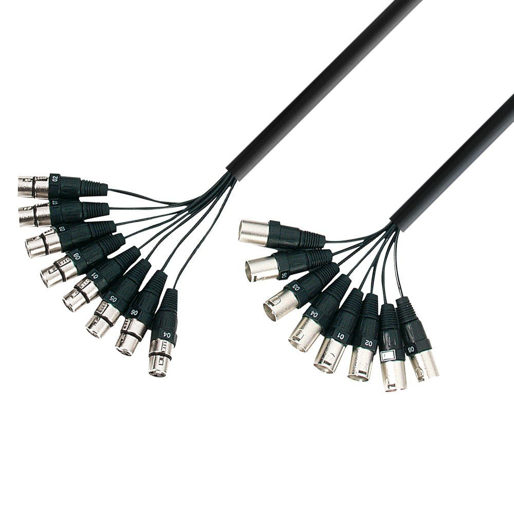 Adam Hall Cables K3L8MF0300 3 Star Serie Multicore-Kabel (8x XLR male auf 8x XLR female, 3m) 8x XLR(