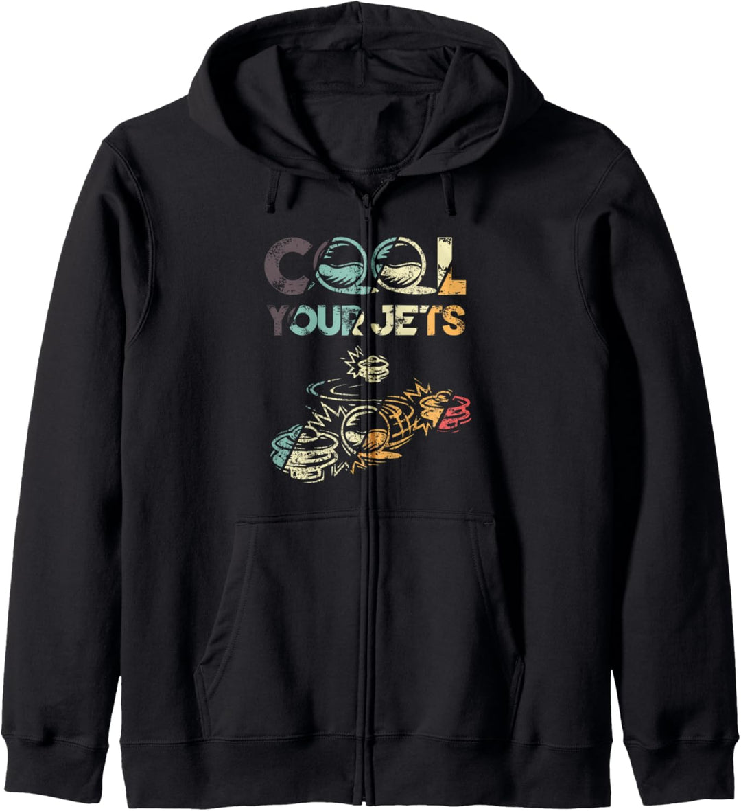 Klassisches Retro Flipper Design - Cool Your Jets - Geschenk Kapuzenjacke