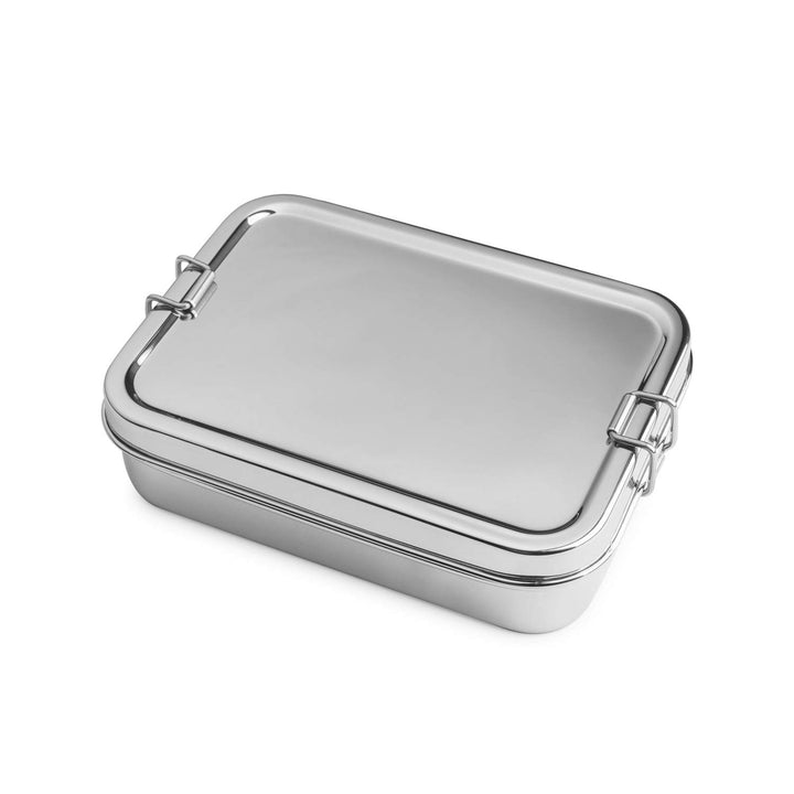 Brotzeit Lunchbox 2in1 Two-in-one Brotdose Jausenbox aus Edelstahl 18x13x5cm