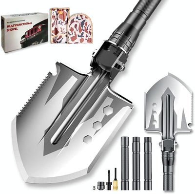 YANTOO Camping Multifunktional-Klappschaufel, abnehmbare tragbare Spaten Kit, Schaufel für Camping,