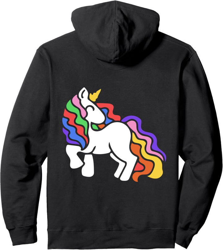 Cute rainbow unicorn Pullover Hoodie