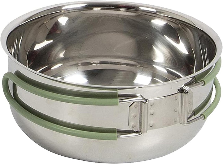 Bo-Camp Urban Outdoor 2100800 Koch Set 4teilig Camping Küche Topf Pfanne Geschirr Stapelbar Edelstah