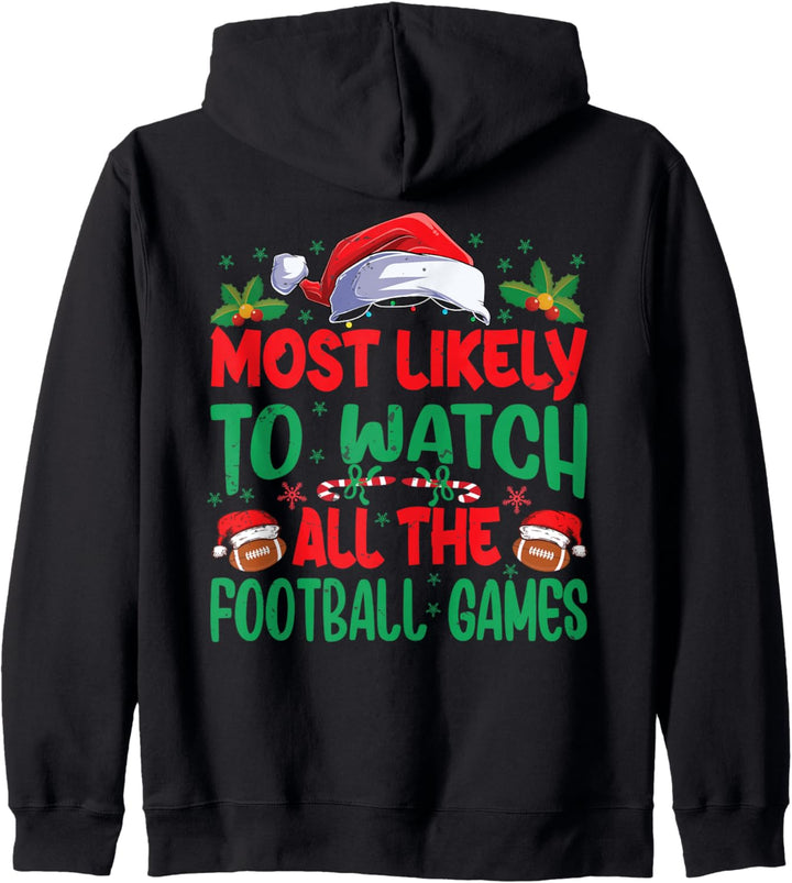 An Weihnachten Alle Football Spiele Schauen Kapuzenjacke
