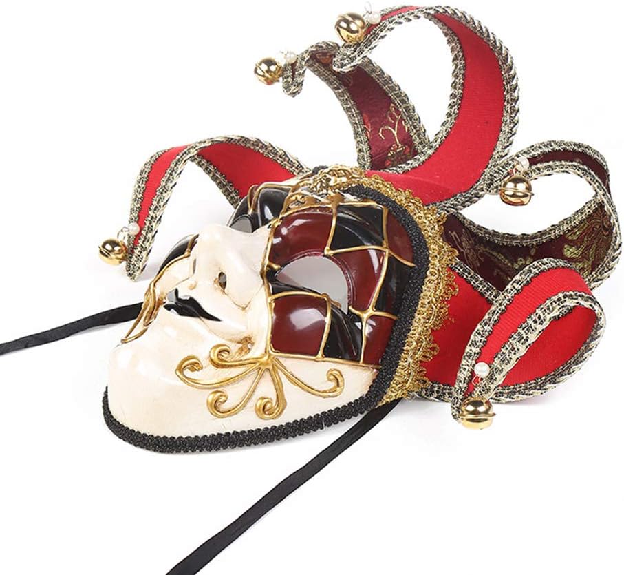 Prevessel Vollgesichtsmaske für Herren, Maskerade, Narren-Masken, Frauen, Vintage, venezianische Kar