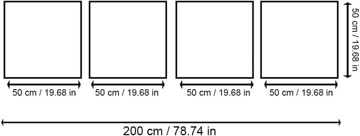 Feeby. Leinwandbild, Bilder, Wand Bild - 4 Teile - Panoramabild, Wandbilder, Kunstdruck 200x50 cm, A