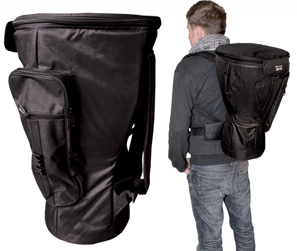 Djembé Rucksack Deluxe 60cm Ø 36cm Komplett Gefüttert Wasserdicht Bag Djembetasche mit Rucksacktrage