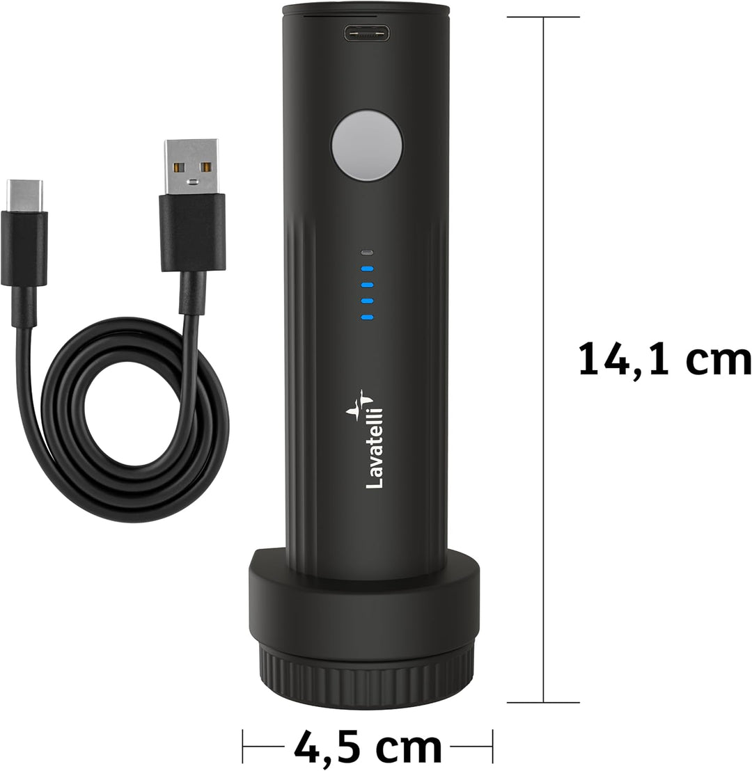 Lavatelli, Platzsparendes Vakuum-Set mit wiederaufladbarer elektrischer Pumpe USB-C + 6 Beutel 60 x