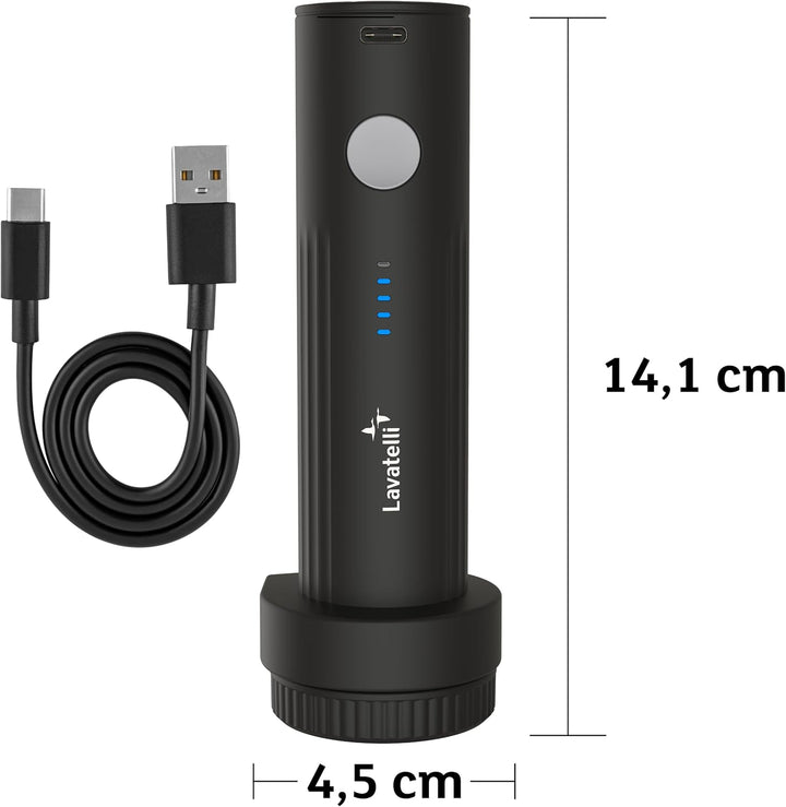 Lavatelli, Platzsparendes Vakuum-Set mit wiederaufladbarer elektrischer Pumpe USB-C + 6 Beutel 60 x