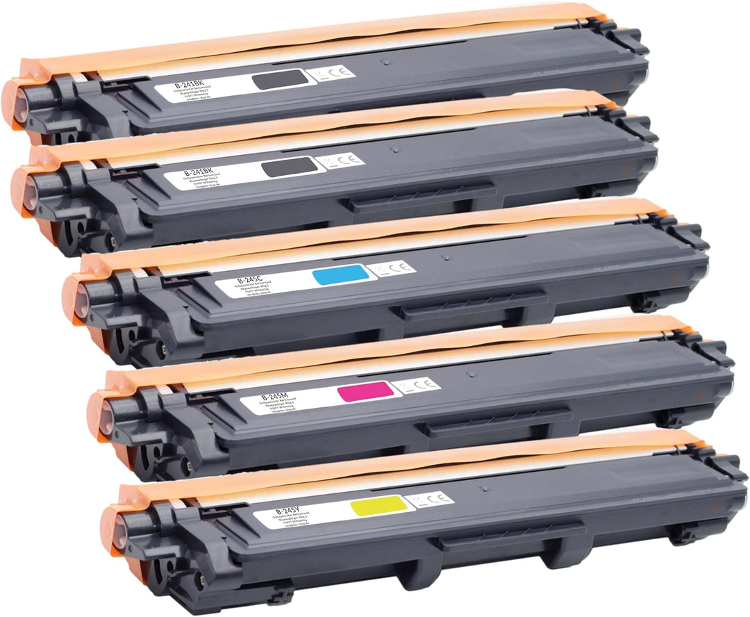 OBV 5X kompatibler Toner als Ersatz für Brother TN 241 / 245 TN-241BK TN-245C TN-245M TN-245Y für DC