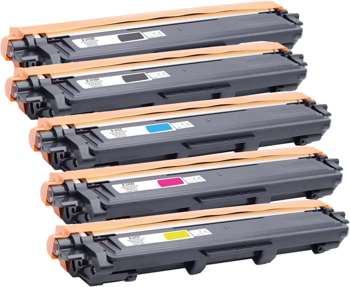 OBV 5X kompatibler Toner als Ersatz für Brother TN 241 / 245 TN-241BK TN-245C TN-245M TN-245Y für DC